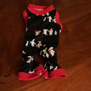 Dog Pajamas with Penguin Print size xs
